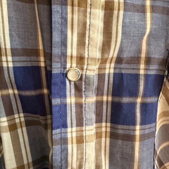 Plains Western Wear Plaid Pearl Snap Size XL - Picture 2 of 4